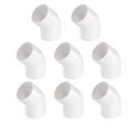 sourcing map 4pcs 45 Degree Elbow Pipe Fittings 1-1/2" 2 Way PVC Furniture Grade Corner Connectors Angle Elbow Side Outlet for Sewer Plumbing Drain Pipe Water Supplies Build Garden, White