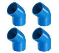 sourcing map 4pcs 45 Degree Elbow Pipe Fittings 1-1/4" 2 Way PVC Furniture Grade Corner Connectors Angle Elbow Side Outlet for Sewer Plumbing Drain Pipe Water Supplies Build Garden, Blue