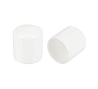 sourcing map 4pcs 46mm(1.8") Rubber End Caps, Round Vinyl Plug Insert Plastic End Caps for Tubing, Fence, Pipe Post, Furniture, Railing, White