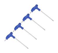 sourcing map 4pcs 4mm Hex Key T-Handle Dual End Wrench, Metric CR-V Steel Ball End Spanner for Automotive Household Maintenance