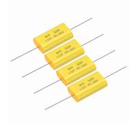 sourcing map 4Pcs 4uF Frequency Divider Capacitor, 250V Audio Speaker Crossover Non-Polarity Polypropylene MKP Film Capacitor