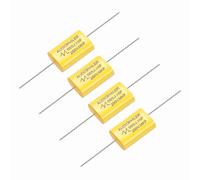 sourcing map 4Pcs 5.6uF High-Frequency Divider Capacitor, 250V Audio Speaker Crossover Non-Polarity Polypropylene MKP Film Capacitors
