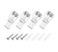 sourcing map 4Pcs 50x15mm Roller Shade Chain and Cord Hold Down, Curtain P Clip Fixation Hook, Bead Chain Tension Device with Screws for Roller Blinds, Roman Shades, Clear
