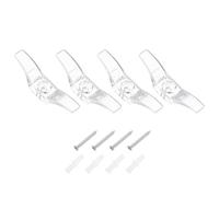 sourcing map 4Pcs 55x11mm Blind Cord Cleats, Blind String Safety Rope Plastic Holder, Window Cord Hooks with Screws for Curtains Sun Shades Ropes, Clear