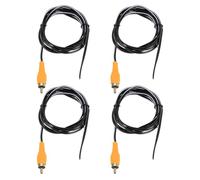 sourcing map 4pcs 5ft RCA Audio Subwoofer Cable, 1 RCA Male Plug to Bare Wire Open End Audio Video Speaker Cable for Amplifier Home Theater, Orange