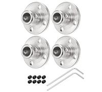 sourcing map 4pcs 6.35mm Flange Coupling Connector, Shaft Axis Fittings for DIY RC Model Motors, with 8pcs Fastening Screw 2pcs M1.5 Hex Wrench