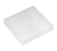 sourcing map 4Pcs 6061 Aluminum Sheet, 150mm x 150mm Rectangle Aluminum Plate 0.5mm Thick Flat Metal Stock for Industry Welding Crafting