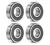 sourcing map 4Pcs 6201-2RS Deep Groove Ball Bearings, 12x32x10 mm High Speed Double Rubber Seal Bearings Pre-Lubricated and Stable for Industrial Machinery Repairs 3D Project