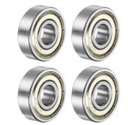 sourcing map 4pcs 629ZZ Deep Groove Ball Bearings, Chrome Steel Z3 Double Metal Shielded Bearing 9mm x 26mm x 8mm