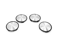 sourcing map 4pcs 63mm Dia 4 Lugs Car Tyre Wheel Center Hub Cap w Silver Tone Badge Decal