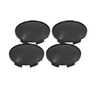 sourcing map 4pcs 68mm Dia 6 Clips Wheel Center Hub Caps Protector Black for Car