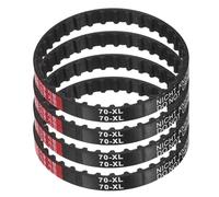 sourcing map 4pcs 70XL 025 Timing Belt 35 Teeth Rubber Geared Cogged Belt, 0.25" Width, 0.20" Pitch Mechanical Replacement Belts