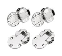 sourcing map 4Pcs 90 Degree Hidden Flap Hinges, 1.93" x 1.14", Zinc Alloy Cabinet Door Concealed Hinge for Cabinet Door Folding Computer Desk, Silver
