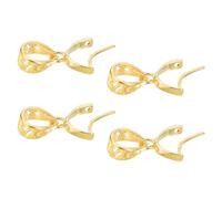 sourcing map 4Pcs 925 Sterling Silver Pinch Bail, 12mm Pendant Clasp Pendant Bail Connector Pinch Clip Bail Clasp for Jewelry Making Supplies Bracelet Necklace DIY Craft, Gold