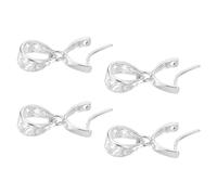 sourcing map 4Pcs 925 Sterling Silver Pinch Bail, 12mm Pendant Clasp Pendant Bail Connector Pinch Clip Bail Clasp for Jewelry Making Supplies Bracelet Necklace DIY Craft, Silver