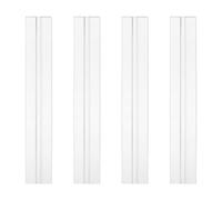 sourcing map 4Pcs Acrylic Flexible Hinges, 200x39mm Invisible Living Hinge, 360° Transparent Continuous Piano Low Profile Flex Hinge for DIY Furniture, Display Stand, Cabinets