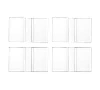 sourcing map 4Pcs Acrylic Flexible Hinges, 25x39mm Invisible Living Hinge, 360° Transparent Continuous Piano Low Profile Flex Hinge for DIY Furniture, Display Stand, Cabinets