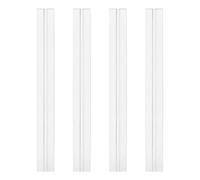 sourcing map 4Pcs Acrylic Flexible Hinges, 300x39mm Invisible Living Hinge, 360° Transparent Continuous Piano Low Profile Flex Hinge for DIY Furniture, Display Stand, Cabinets