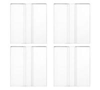 sourcing map 4Pcs Acrylic Flexible Hinges, 45x39mm Invisible Living Hinge, 360° Transparent Continuous Piano Low Profile Flex Hinge for DIY Furniture, Display Stand, Cabinets