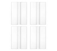 sourcing map 4Pcs Acrylic Flexible Hinges, 60x39mm Invisible Living Hinge, 360° Transparent Continuous Piano Low Profile Flex Hinge for DIY Furniture, Display Stand, Cabinets