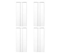 sourcing map 4Pcs Acrylic Flexible Hinges, 90x39mm Invisible Living Hinge, 360° Transparent Continuous Piano Low Profile Flex Hinge for DIY Furniture, Display Stand, Cabinets