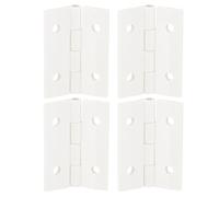 sourcing map 4Pcs Acrylic Hinges, 1.8 x 1.34 Inch Mini Hardware Folding Hinges Piano Hinges with Mounting Hole for Case Box Handicrafts, White