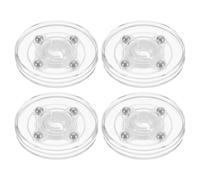 sourcing map 4Pcs Acrylic Lazy Susan Turntable, 2.5 Inch Clear Turntable Organizer Ball Bearing 360 Degree Rotating Tray for Spice Rack Table Cake Kitchen Pantry Decorating Bathrooms