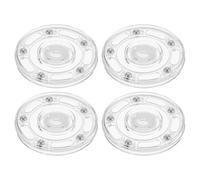 sourcing map 4Pcs Acrylic Lazy Susan Turntable, 3 Inch Clear Turntable Organizer Ball Bearing 360 Degree Rotating Tray for Spice Rack Table Cake Kitchen Pantry Decorating Bathrooms
