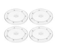 sourcing map 4Pcs Acrylic Lazy Susan Turntable, 6.5 Inch Clear Turntable Organizer Ball Bearing 360 Degree Rotating Tray for Spice Rack Table Cake Kitchen Pantry Decorating Bathrooms