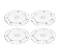 sourcing map 4Pcs Acrylic Lazy Susan Turntable, 6 Inch Clear Turntable Organizer Ball Bearing 360 Degree Rotating Tray for Spice Rack Table Cake Kitchen Pantry Decorating Bathrooms