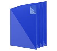 sourcing map 4Pcs Acrylic Sheets 12x12 Inch Acrylic Panel 1/8 Inch-3mm Plastic Board for Picture Frames Sign Holders DIY Display Projects Craft, Clear Blue