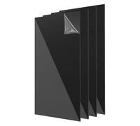 sourcing map 4Pcs Acrylic Sheets 12x6 Inch Acrylic Panel 1/8 Inch-3mm Plastic Board for Picture Frames Sign Holders DIY Display Projects Craft, Clear Black