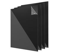 sourcing map 4Pcs Acrylic Sheets 8x8 Inch Acrylic Panel 1/8 Inch-3mm Plastic Board for Picture Frames Sign Holders DIY Display Projects Craft, Clear Black