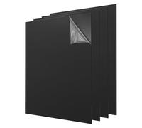 sourcing map 4Pcs Acrylic Sheets 8x8 Inch Acrylic Panel 1/8 Inch-3mm Plastic Board for Picture Frames Sign Holders DIY Display Projects Craft, Black