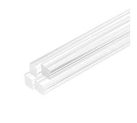 sourcing map 4pcs Acrylic Square Rods 3/8" x 12" Clear Acrylic Dowel Rods Sticks Acrylic Plastic Sticks Strip for DIY Crafts Lighting Gardening Decorations - 10mm x 300mm