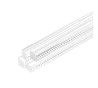 sourcing map 4pcs Acrylic Square Rods 9/16" x 8" Clear Acrylic Dowel Rods Sticks Acrylic Plastic Sticks Strip for DIY Crafts Lighting Gardening Decorations - 15mm x 200mm