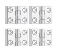 sourcing map 4Pcs Adjustable 180 Degree Hinges, 44mmx63mm Zinc Alloy Locking Leaf Table Hinges, Bifold Door Drop Leaf Hinge for Wooden Box Dining and Table Cabinets, Silver