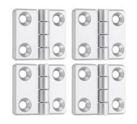 sourcing map 4Pcs Adjustable 180 Degree Hinges, 50mmx57mm Zinc Alloy Locking Leaf Table Hinges, Bifold Door Drop Leaf Hinge for Wooden Box Dining and Table Cabinets, Silver