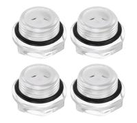 sourcing map 4pcs Air Compressor Oil Sight Glass M20 x 1.5mm Male Liquid Level Gauge Plastic Hex Head Oil Indicator Window with O-Ring for Air Compressor Fittings Gearbox Tanks, Transparent