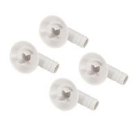 sourcing map 4Pcs Air Conditioner Drain Hose Connector Elbow Fitting with Rubber Ring for Mini-Split Units and Window AC Unit 18mm, White