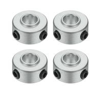 sourcing map 4pcs Aluminium Alloy Shaft Collar, 1/4" ID 9/16" OD 5/16" Thickness Bore Shaft Locking Collars for Gearbox Assemblies, Machine Tools, Industrial Use ID 6mm OD 15mm