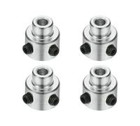 sourcing map 4pcs Aluminium Alloy Shaft Collar, 1/8" ID 3/8" OD 7/16" Thickness Bore Shaft Locking Collars for Gearbox Assemblies, Machine Tools, Industrial Use ID 3mm OD 10mm