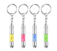 sourcing map 4pcs Anti-Static Keychain Car Static Human Body ESD Tool Electricity Discharge Remover Keychains for Car Door House, Red/Blue/Green/Yellow