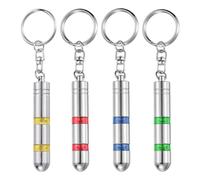 sourcing map 4pcs Anti-Static Keychain Magnetic Head Car Static Human Body ESD Tool Electricity Discharge Remover Keychains for Car Door House, Red/Blue/Green/Yellow