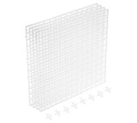 sourcing map 4Pcs Aquarium Fish Tank Divider, 12x12 Inch Plastic Egg Crate Light Diffuser Grid Filter Bottom Partition Separator with Sucker Clips and Suction Cups for Aquarium, White
