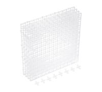 sourcing map 4Pcs Aquarium Fish Tank Divider, 12x12 Inch Plastic Egg Crate Light Diffuser Grid Filter Bottom Partition Separator with Sucker Clips and Suction Cups for Aquarium, Clear