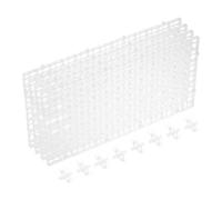 sourcing map 4Pcs Aquarium Fish Tank Divider, 12x6 Inch Plastic Egg Crate Light Diffuser Grid Filter Bottom Partition Separator with Sucker Clips and Suction Cups for Aquarium, Clear