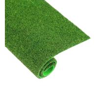 sourcing map 4Pcs Artificial Grass Turf Mat, 30cm x 30cm x 5mm Realistic Fake Grass Rug Carpet for Outdoor Garden Lawn Landscape Decoration Patio Rug