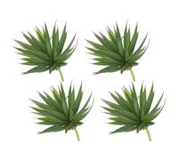 sourcing map 4Pcs Artificial Succulent Plants Fake Sword Plant, 7.5 Inch Large Faux Succulents Unpotted Real Touch for DIY Home Wedding Garden Office Outdoor Floral Decoration, Green