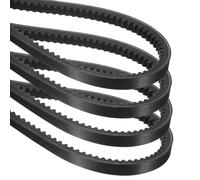 sourcing map 4Pcs AX53 EPDM V-Belt, Raw Edge Cogged Industrial Rubber V Belt 1/2" Width x 55" Outer Circumference